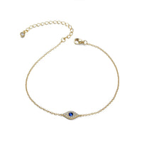 Sterling Silver Evil Eye Bracelet
