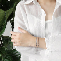 Sterling Silver Minimalist Bar Bracelet