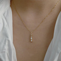 Sterling Silver Square Bar Necklace