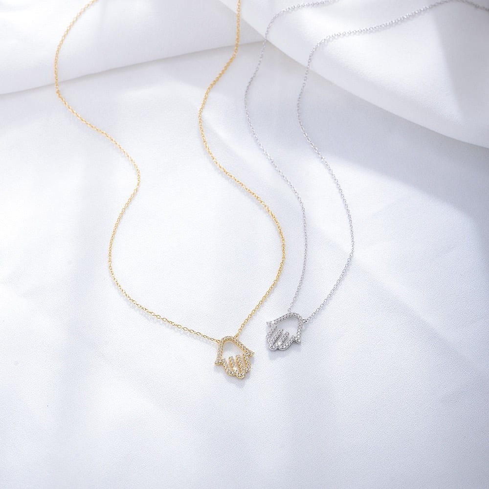Delicate Hand Pendant Necklace