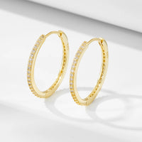 Gold Plated Sterling Silver Hoop Earrings