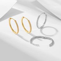 Gold Plated Sterling Silver Hoop Earrings