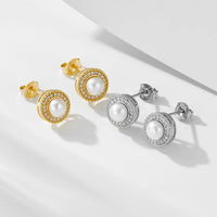 Sterling Silver Freshwater Pearl Stud Earrings