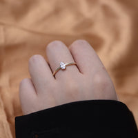 Sterling Silver Oval Cut Cubic Zirconia Ring