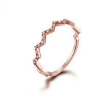 Wave Cubic Zirconia Sterling Silver Ring