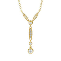 Wave Y-Shape Natural Pearl 925 Sterling Silver Necklace