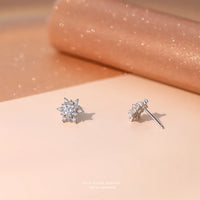 Sterling Silver Snowflake Stud Earrings