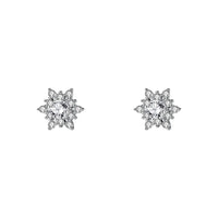Sterling Silver Snowflake Stud Earrings