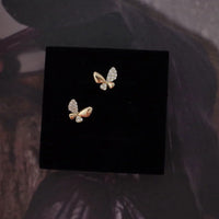 Gold Plated Butterfly Stud Earrings
