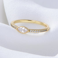 Sterling Silver Bezel Marquise Ring