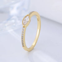 Sterling Silver Bezel Marquise Ring