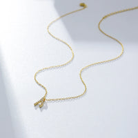 Gold Plated Sterling Silver Wishbone Necklace