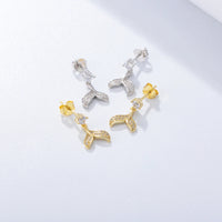 Sterling Silver Mermaid Earrings with Cubic Zirconia