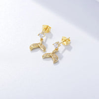 Sterling Silver Mermaid Earrings with Cubic Zirconia