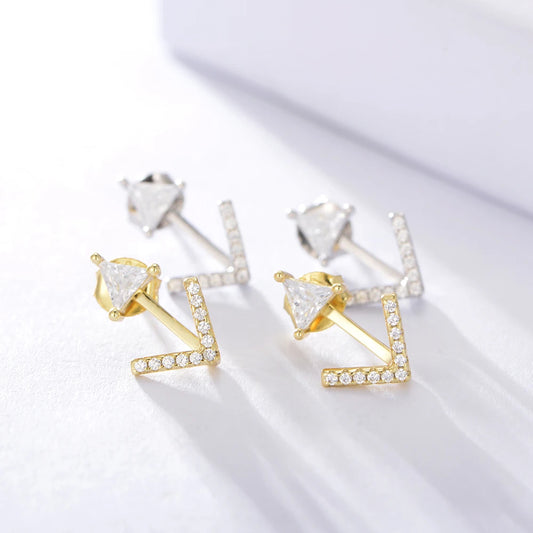 Sterling Silver Front and Back Arrow Earrings