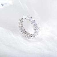 Cubic Zirconia Eternity Wedding Band Ring