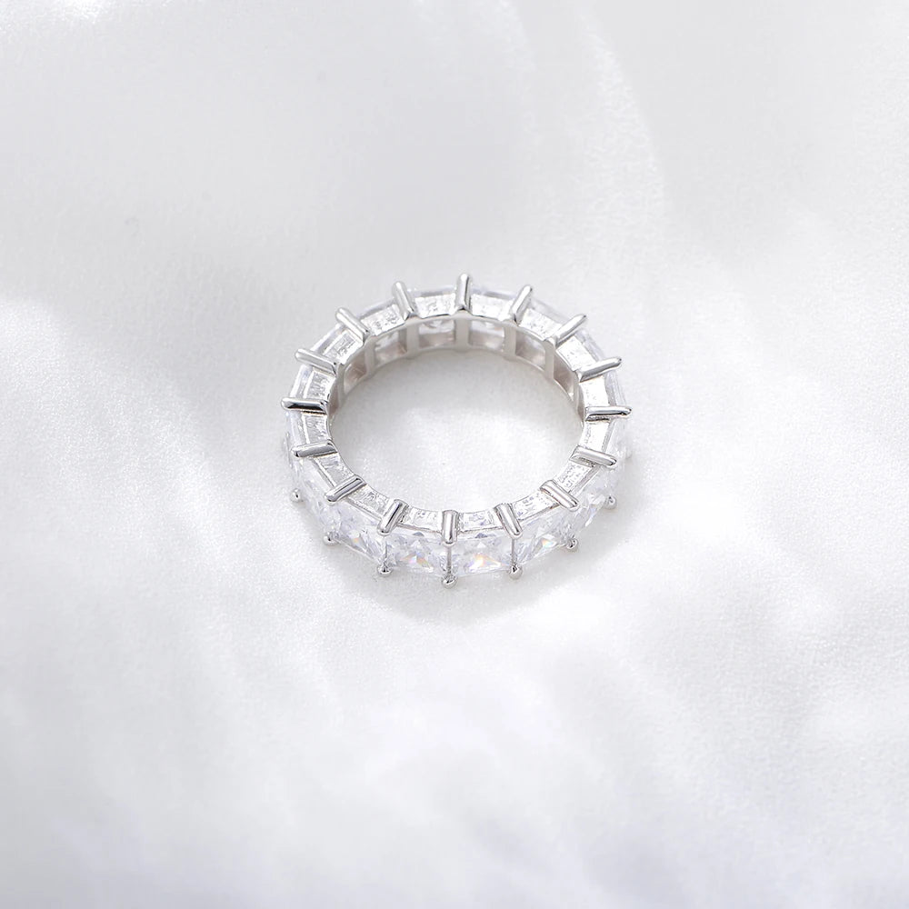 Cubic Zirconia Eternity Wedding Band Ring
