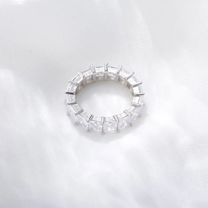Cubic Zirconia Eternity Wedding Band Ring