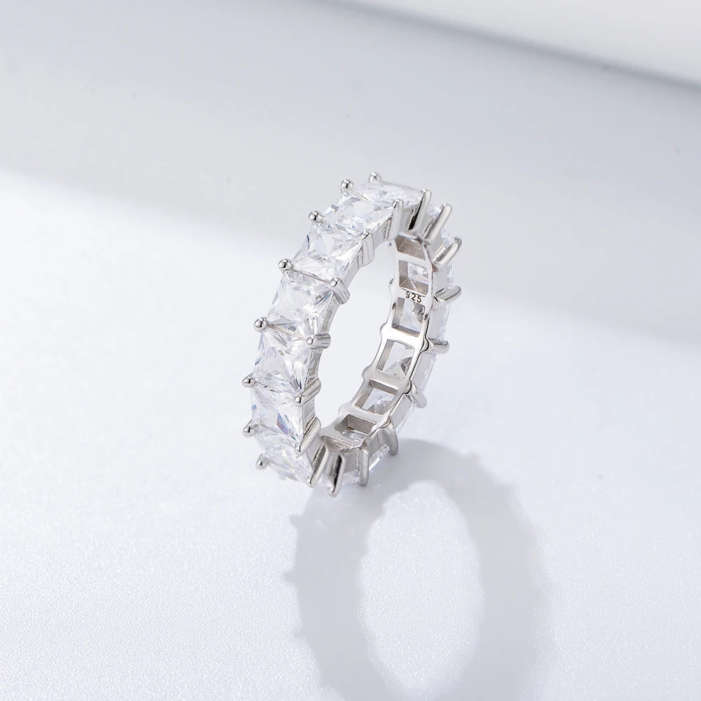 Cubic Zirconia Eternity Wedding Band Ring