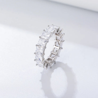 Cubic Zirconia Eternity Wedding Band Ring