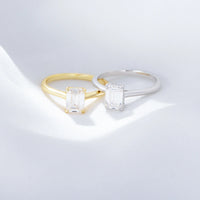 Gold Plated Baguette Cut Ring