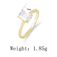 Gold Plated Baguette Cut Ring