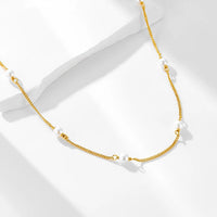 Sterling Silver Shell Pearl Choker Necklace