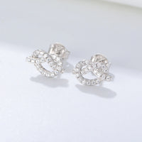 Sterling Silver Love Knot Stud Earrings