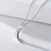 Gold Plated Sterling Silver Crescent Moon Necklace