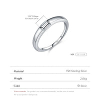 Sterling Silver Classic Rectangle Stackable Rings