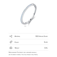 Sterling Silver Opal Half Eternity Ring