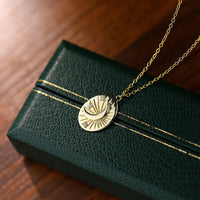 Gold Plated Sterling Silver Moon and Star Necklace