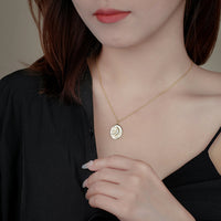 Gold Plated Sterling Silver Moon and Star Necklace