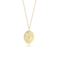 Gold Plated Sterling Silver Moon and Star Necklace