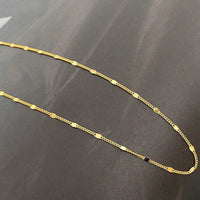 Sterling Silver Cubic Zirconia Sequin Chain Necklace