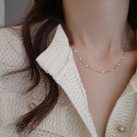 Sterling Silver Cubic Zirconia Sequin Chain Necklace