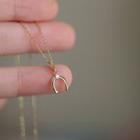 Gold Plated Sterling Silver Horseshoe Necklace