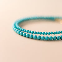 Gold Plated Sterling Silver Created Turquoise Bracelet