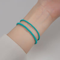Gold Plated Sterling Silver Created Turquoise Bracelet