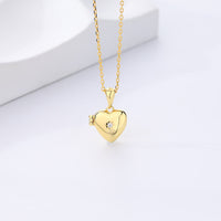 Gold Plated Sterling Silver Heart Locket Necklace