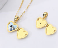 Gold Plated Sterling Silver Heart Locket Necklace