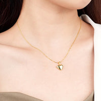 Gold Plated Sterling Silver Heart Locket Necklace