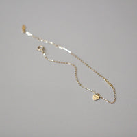 Gold Plated Sterling Silver Heart You and I Bracelet