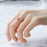 Gold Plated Sterling Silver Natural Oval Moonstone Ring