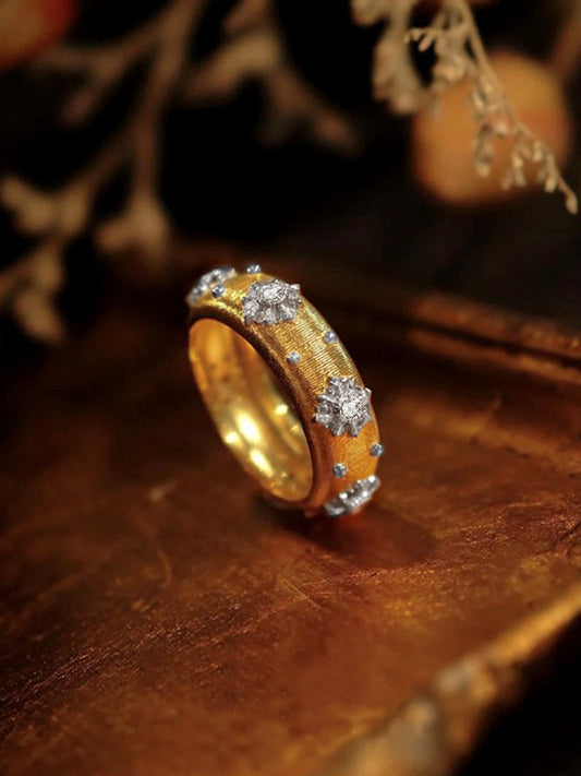 Gold Plated Sterling Silver Vintage Band Ring