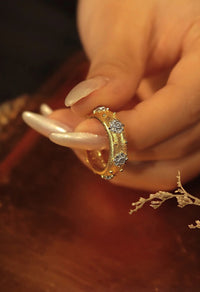 Gold Plated Sterling Silver Vintage Band Ring