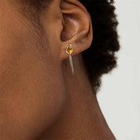 Gold Plated Sterling Silver Yellow Cone Drop Earrings
