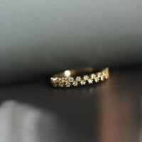 Sterling Silver Romantic Cubic Zirconia Wedding Band Ring