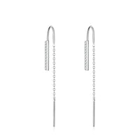 Sterling Silver Chain Drop Earrings