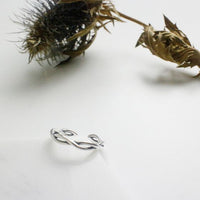 Double Twist Adjustable Sterling Silver Ring